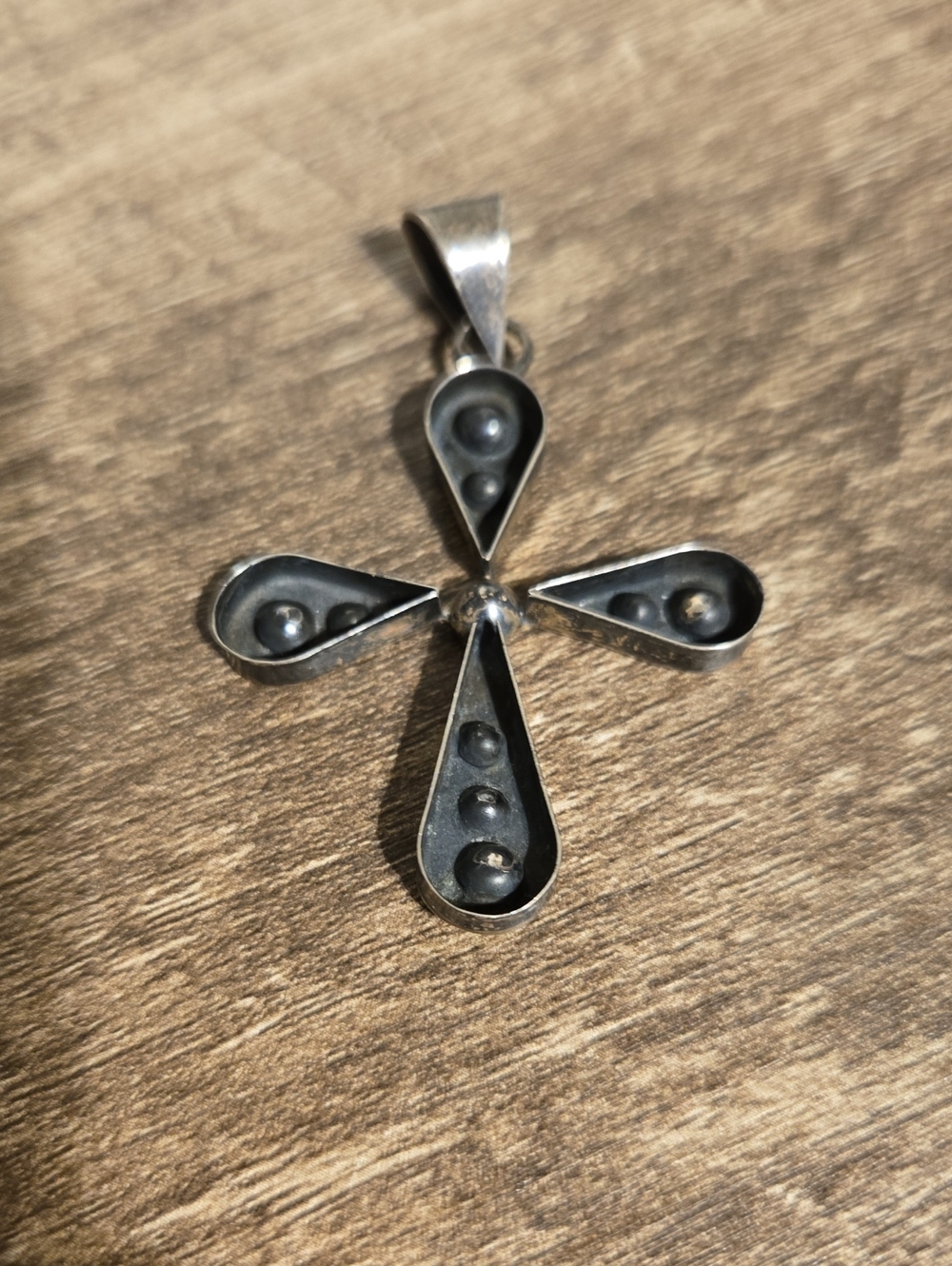 Vintage Taxco Sterling Cross Pendant
